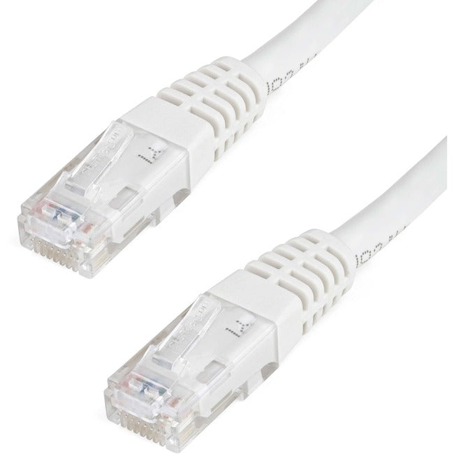 StarTech.com 100ft CAT6 Ethernet Cable - White Molded Gigabit - 100W PoE UTP 650MHz - Category 6 Patch Cord UL Certified Wiring/TIA - C6PATCH100WH