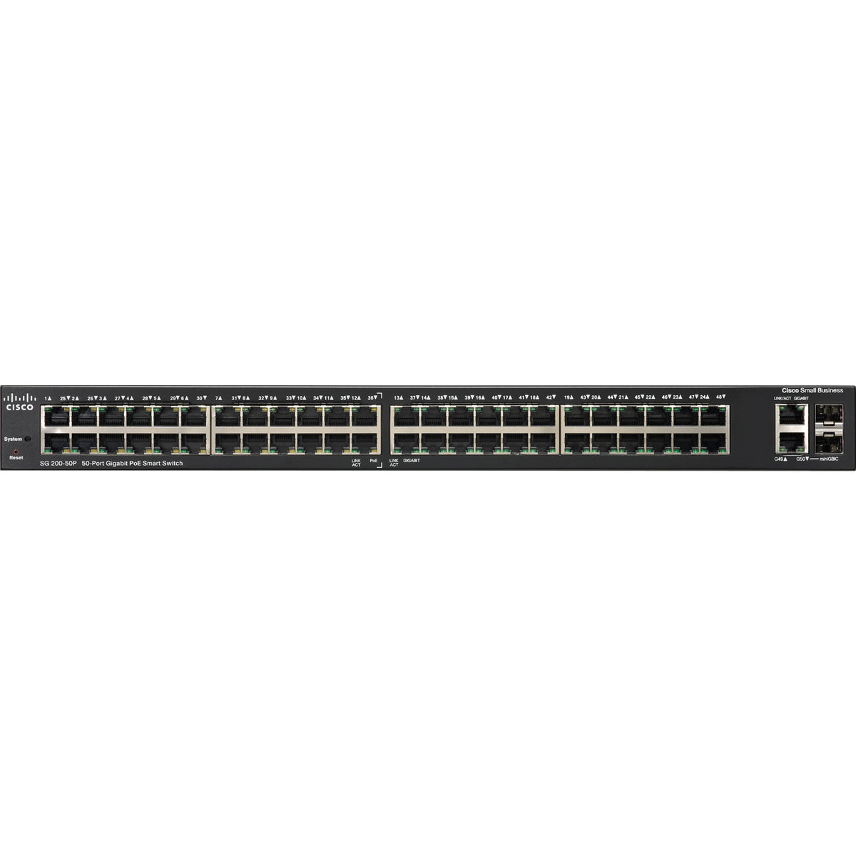 Cisco SG200-50P Gigabit PoE Smart Switch - SLM2048PT-NA