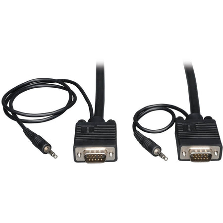 Eaton Tripp Lite Series VGA High-Resolution RGB Coaxial Cable with Audio (HD15 and 3.5mm M/M) 6 ft. (1.83 m) - P504-006