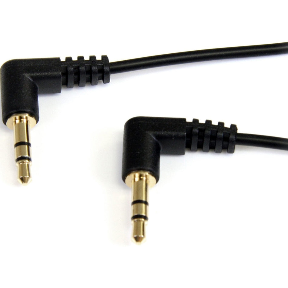 StarTech.com 6 ft Slim 3.5mm Right Angle Stereo Audio Cable - M/M - MU6MMS2RA