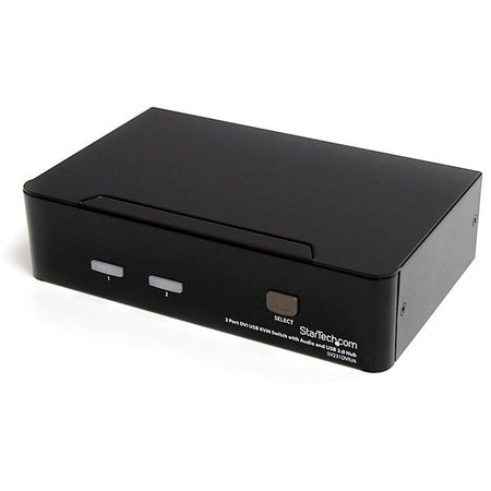 StarTech.com 2 Port DVI + USB KVM Switch with Audio - KVM switch - USB 2.0 Hub - 2 ports - 1 local user - 1U - SV231DVIUA