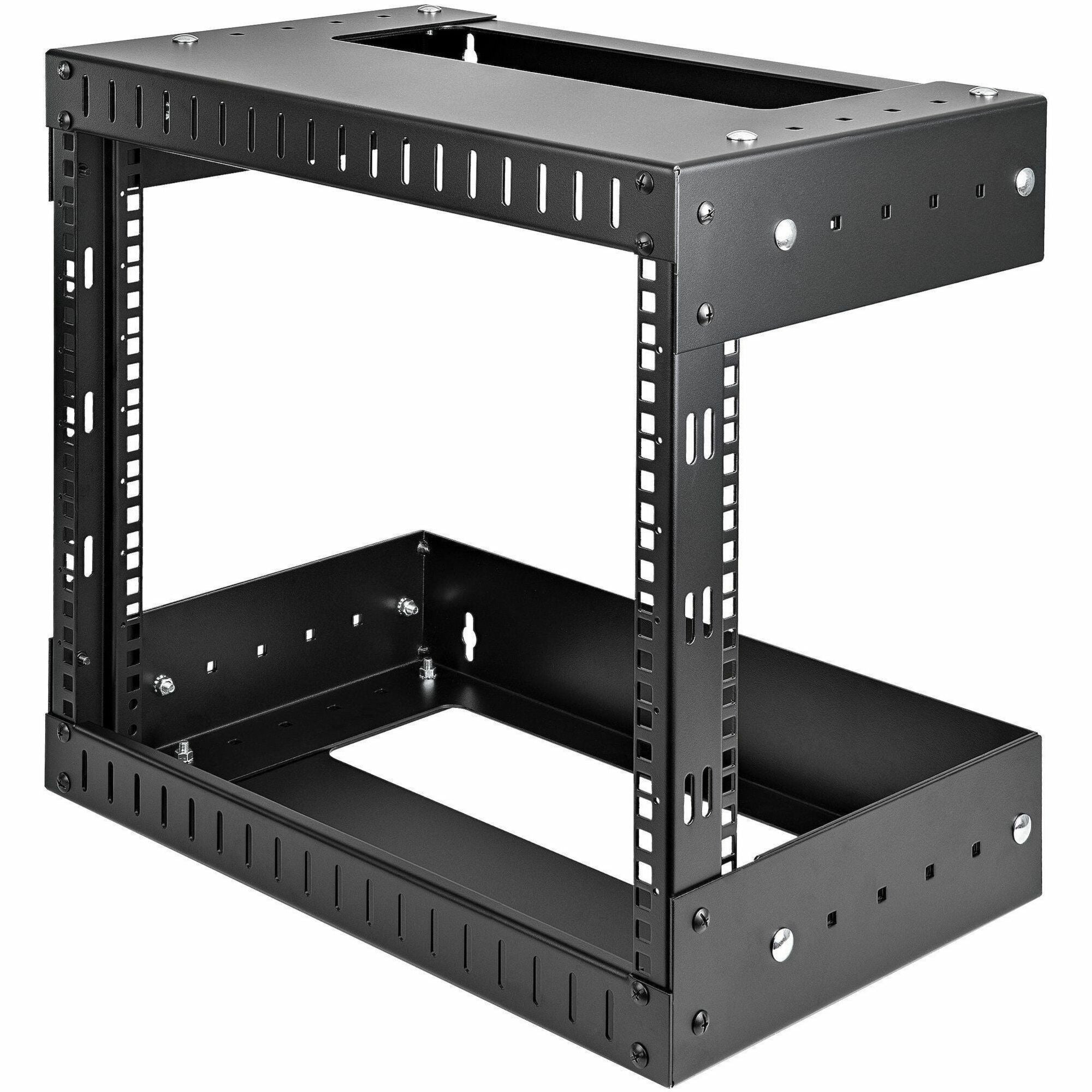 StarTech.com 2-Post 8U Heavy-Duty Wall Mount Network Rack, 19" Open Frame Server Rack with Adjustable Depth, Data Rack for IT Equipment~ - RK812WALLOA