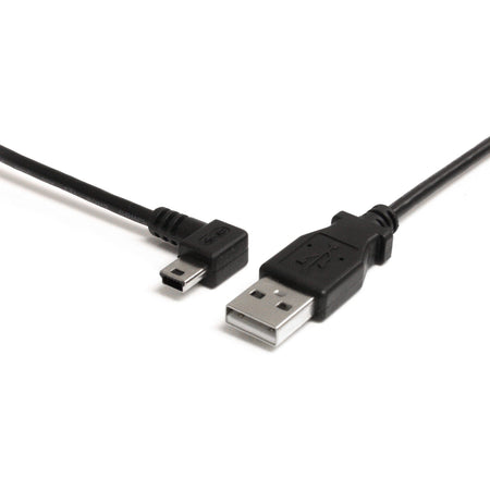 StarTech.com 3 ft Mini USB Cable - A to Left Angle Mini B - USB2HABM3LA