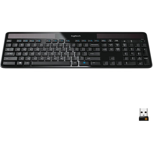 Logitech K750 Wireless Solar Keyboard for Windows, 2.4GHz Wireless with USB Unifying Receiver, Ultra-Thin, Compatible with PC, Laptop - 920-002912