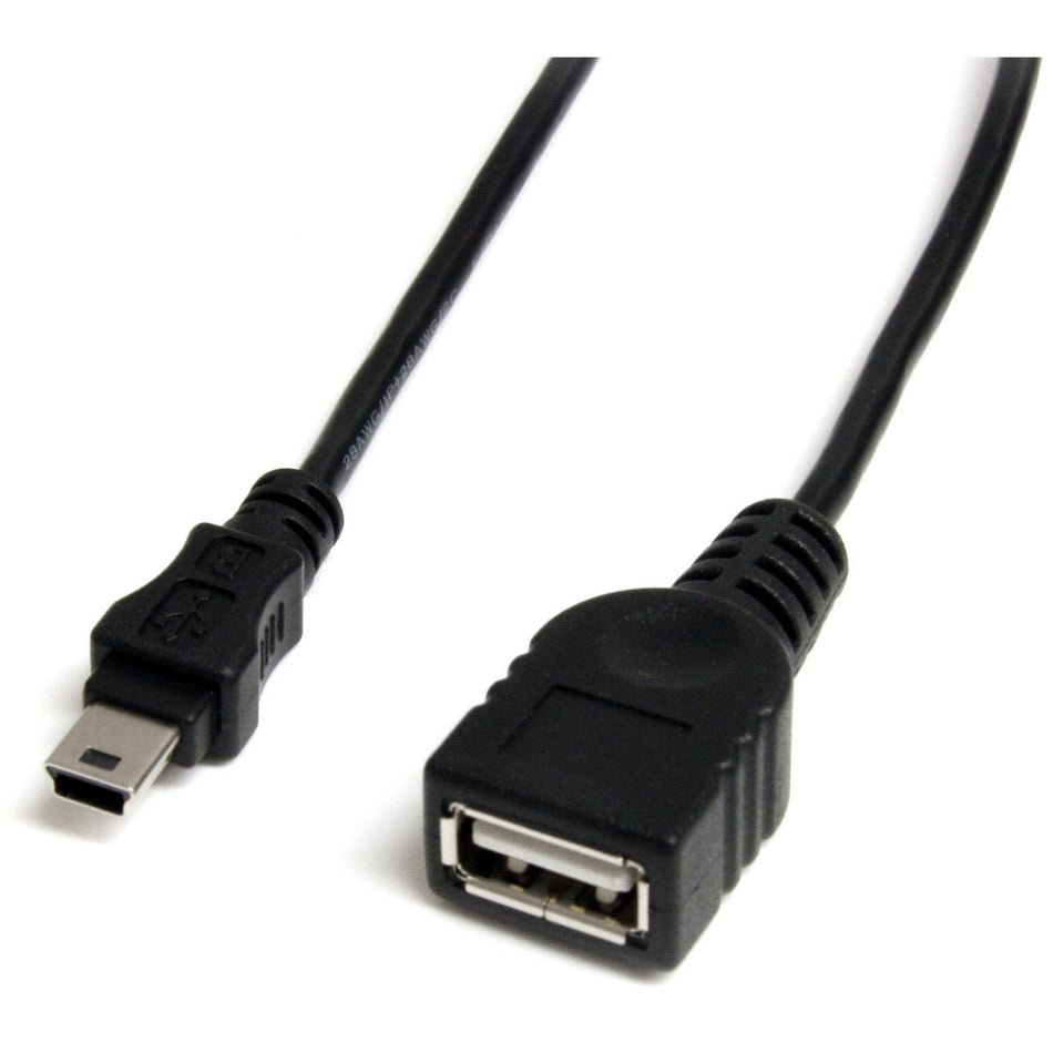 StarTech.com 1 ft Mini USB 2.0 Cable - USB A to Mini B F/M - USBMUSBFM1