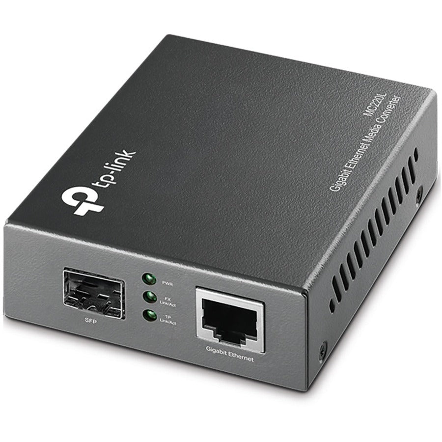 TP-LINK MC220L - Gigabit SFP to RJ45 Fiber Media Converter - MC220L