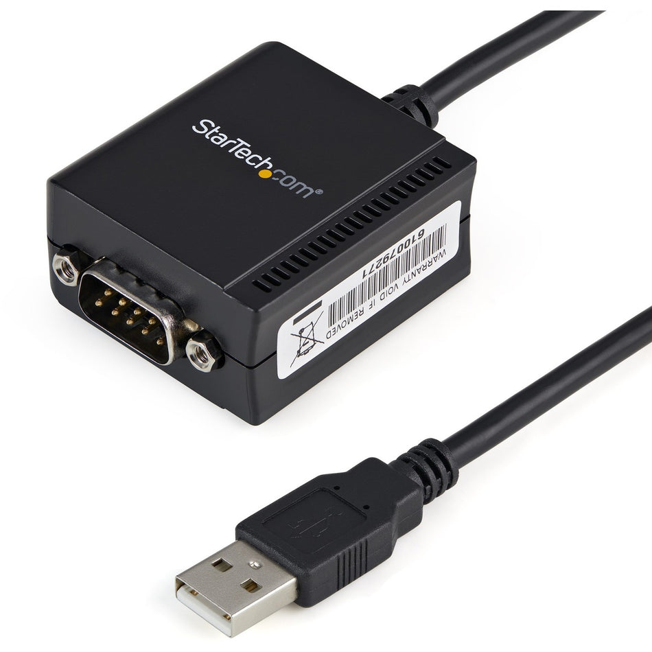 StarTech.com 1 Port FTDI USB to Serial RS232 Adapter Cable with COM Retention - ICUSB2321F
