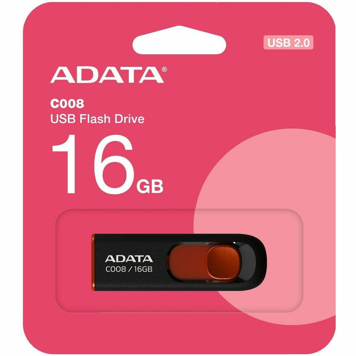 Adata 16GB Classic C008 USB 2.0 Flash Drive - AC008-16G-RKD