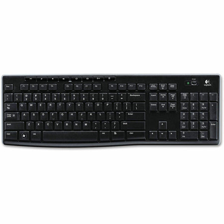 Logitech K270 Wireless Keyboard for Windows, 2.4 GHz Wireless, Full-Size, Number Pad, Black - 920-003051