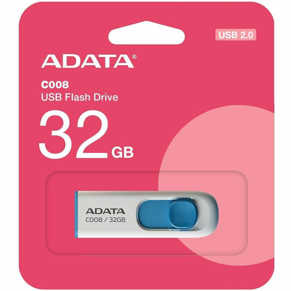 Adata 32GB Classic C008 USB 2.0 Flash Drive - AC008-32G-RWE