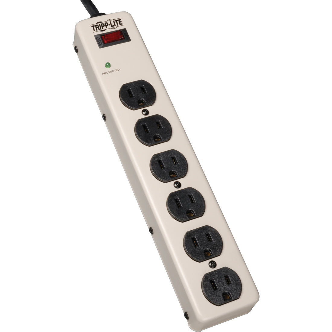 Eaton Tripp Lite Series 6-Outlet Commercial-Grade Surge Protector, 6 ft. (1.83 m) Cord, 900 Joules, 12.5-in. length - PM6SN1