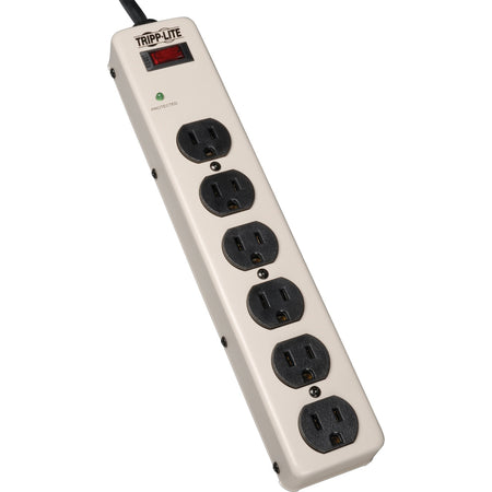 Eaton Tripp Lite Series 6-Outlet Commercial-Grade Surge Protector, 6 ft. (1.83 m) Cord, 900 Joules, 12.5-in. length - PM6SN1