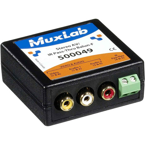 MuxLab Stereo AV/IR Pass-Thru Balun - 500049