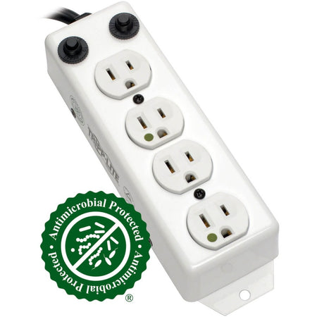 Eaton Tripp Lite Series Safe-IT UL 1363A Medical-Grade Power Strip for Patient-Care Vicinity, 4x Hospital-Grade Outlets, 3 ft. Coiled Cord - PS-410-HGOEMCC