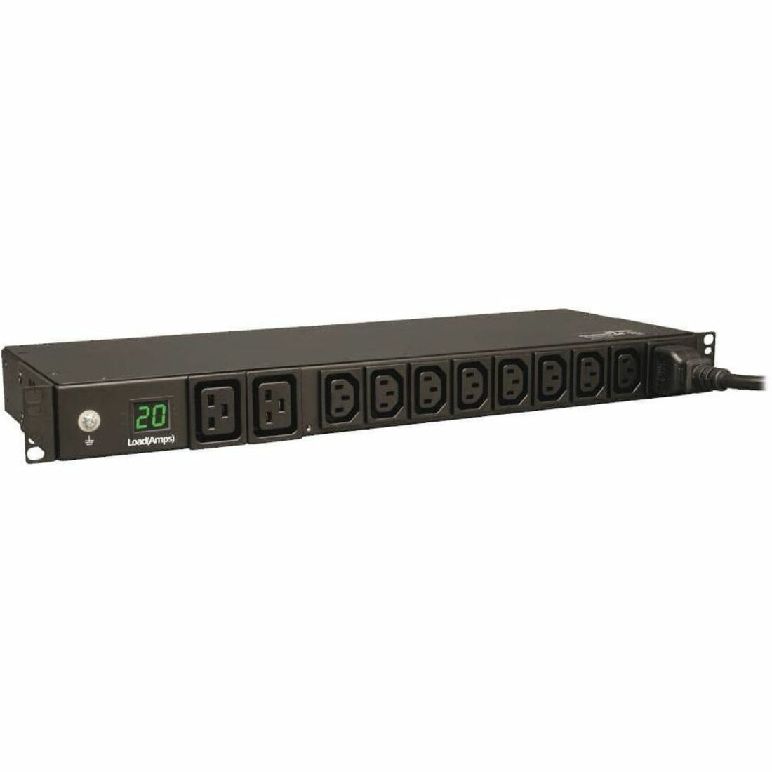 Tripp Lite by Eaton PDU 3.7kW Single-Phase Local Metered PDU 208/230V (8 C13 & 2 C19) C20 / L6-20P Adapter 12 ft. (3.66 m) Cord 1U Rack-Mount TAA - PDUMH20HV