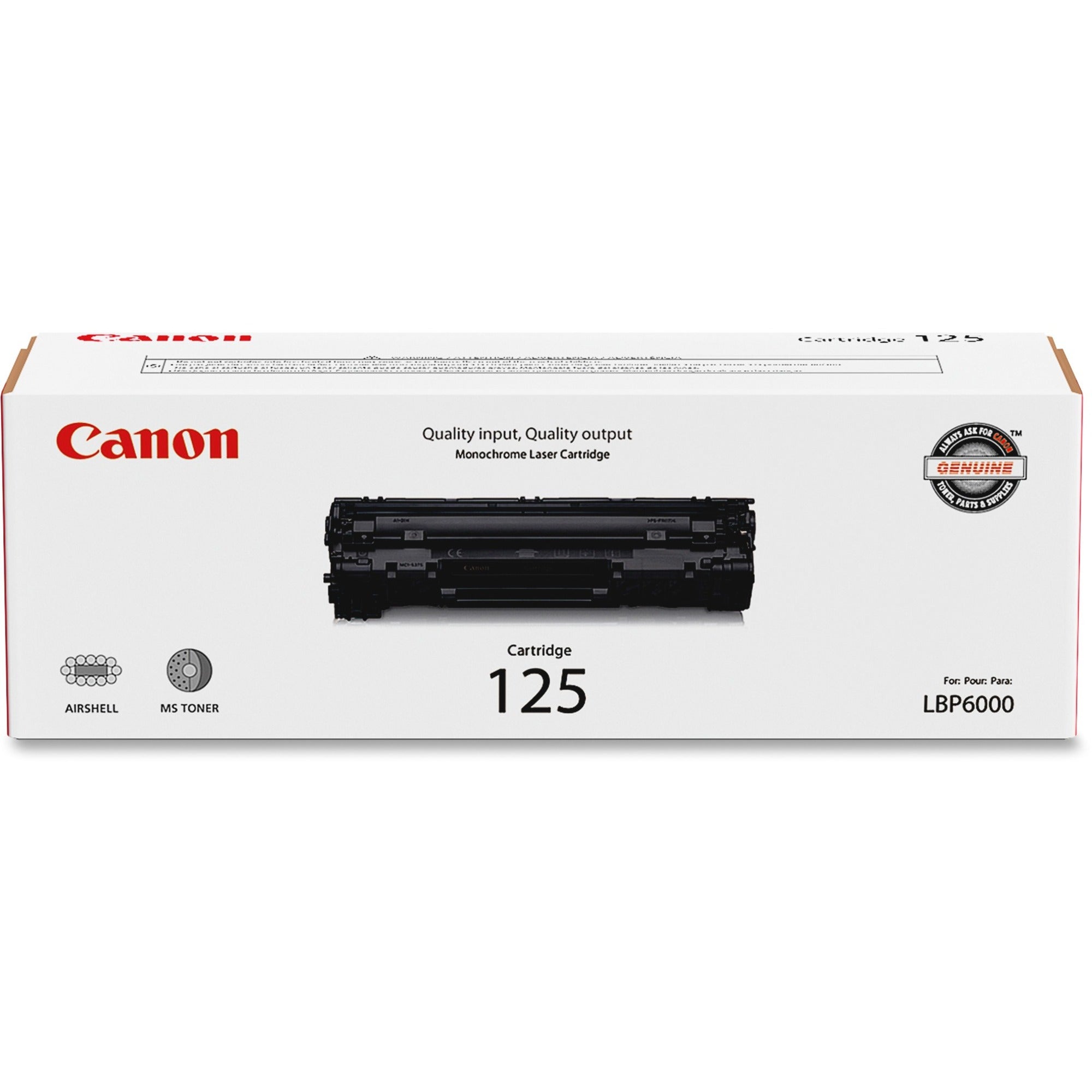 Canon No. 125 Original Toner Cartridge - 3484B001