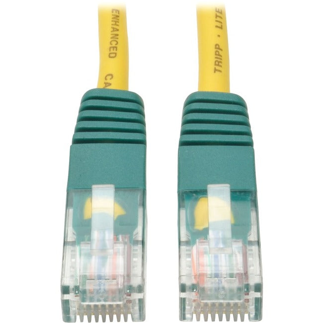 Eaton Tripp Lite Series Cat5e 350 MHz Crossover Molded (UTP) Ethernet Cable (RJ45 M/M), PoE - Yellow, 10 ft. (3.05 m) - N010-010-YW