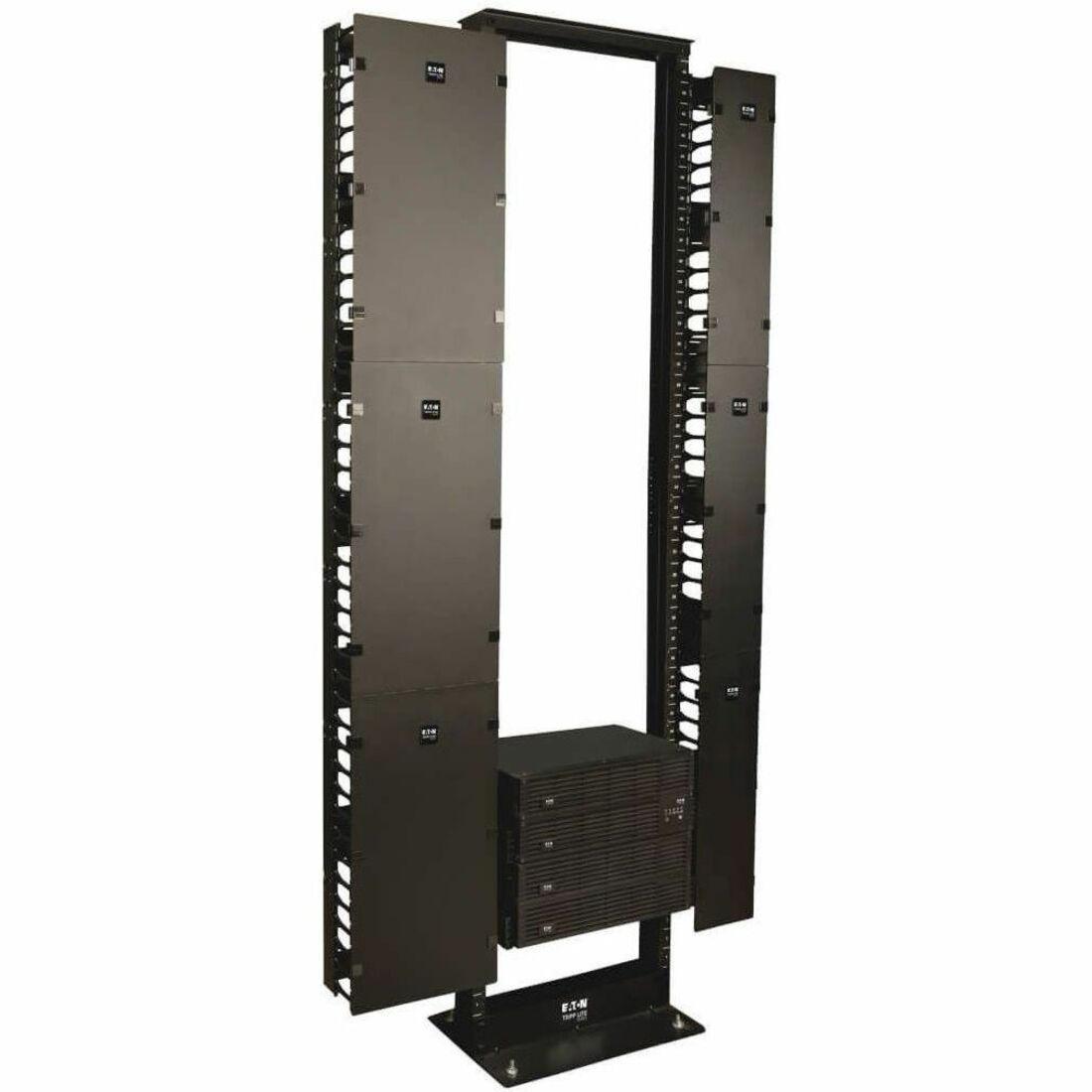 Tripp Lite by Eaton SmartRack 12-in. (30.48 cm) Width High Capacity Vertical Cable Manager - Double finger duct with cover - SRCABLEVRT12