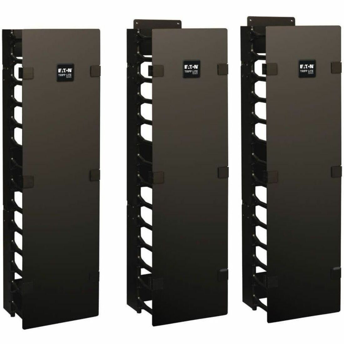 Tripp Lite by Eaton SmartRack 6-in. (15.24 cm) Wide High Capacity Vertical Cable Manager - Double finger duct with cover - SRCABLEVRT6
