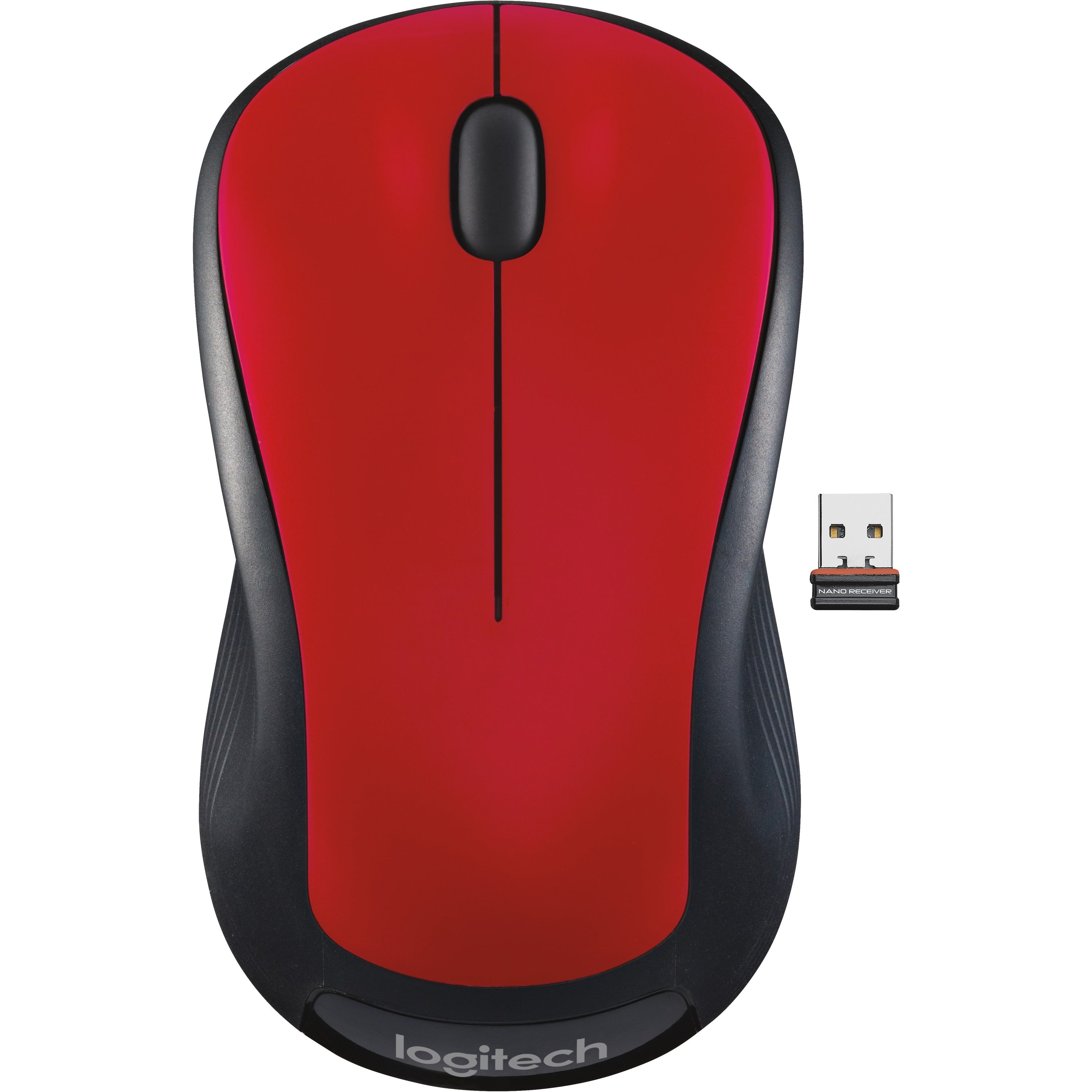 Logitech M310 Wireless Mouse, 2.4 GHz with USB Nano Receiver, 1000 DPI Optical Tracking, 18 Month Battery, Ambidextrous, Compatible with PC, Mac, Laptop, Chromebook (FLAME RED GLOSS) - 910-002486