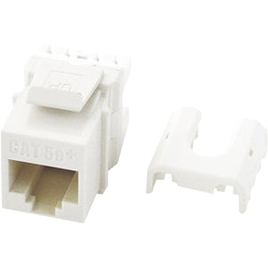 On-Q Quick Connect Cat 5e RJ45 Keystone Insert, White (M10) - WP3475WH