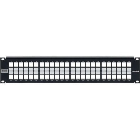 Leviton Shielded QuickPort Patch Panel, 48-port, 2RU - 4S255S48