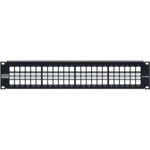 Leviton Shielded QuickPort Patch Panel, 48-port, 2RU - 4S255S48