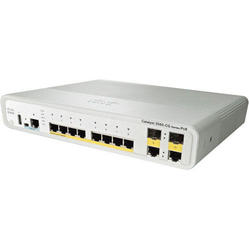 Cisco 3560C PD PSE Switch 8 GE PoE, 2 x 1G Copper Uplink, IP Base - WS-C3560CPD-8PT-S