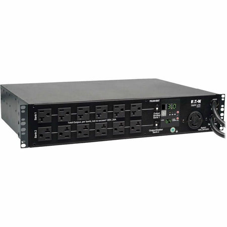 Tripp Lite by Eaton PDU 2.9kW Single-Phase Local Metered Automatic Transfer Switch PDU 2 120V L5-30P Inputs 24 5-15/20R & 1 L5-30R Outputs 2U TAA - PDUMH30AT
