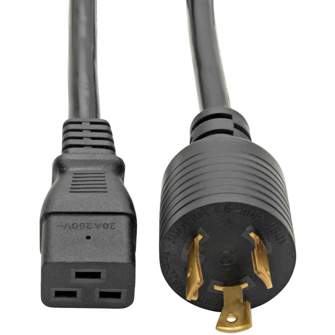 Tripp Lite by Eaton Power Cord C19 to NEMA L6-20 - Heavy-Duty 20A 250V 12 AWG 6 ft. (1.83 m) Black - P040-006
