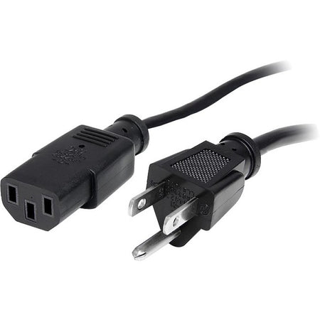 StarTech.com 20ft (6m) Computer Power Cord, NEMA 5-15P to C13, 10A 125V, 18AWG, Black Replacement AC PC Power Cord, TV/Monitor Power Cable - PXT10120