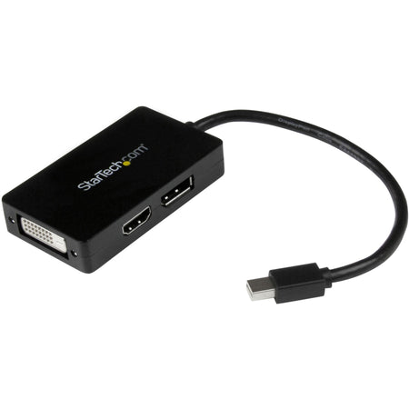 StarTech.com Travel A/V adapter - 3-in-1 Mini DisplayPort to DisplayPort DVI or HDMI converter - MDP2DPDVHD