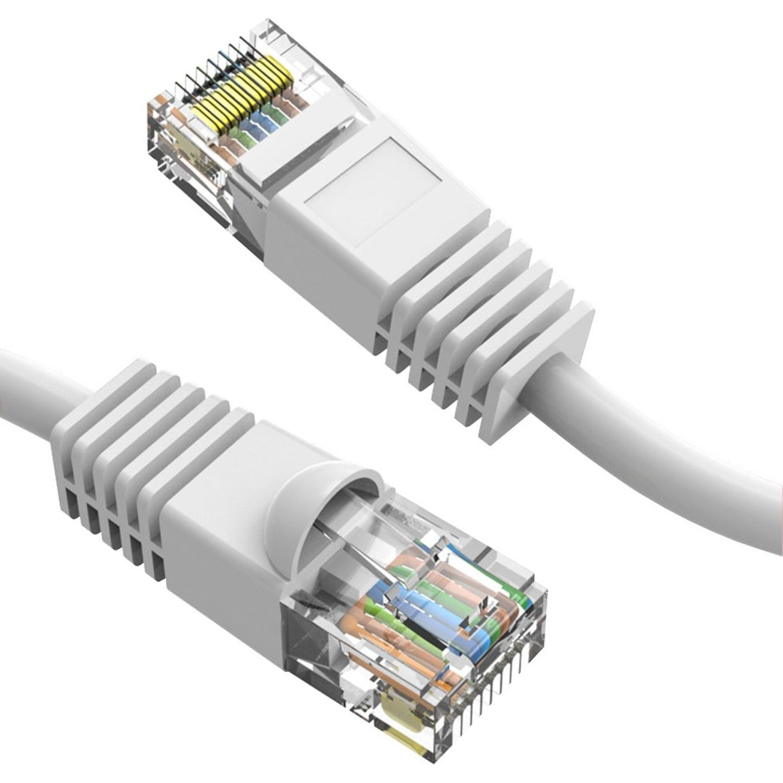 Axiom 30FT CAT6 UTP 550mhz Patch Cable Snagless Molded Boot (White) - C6MB-W30-AX