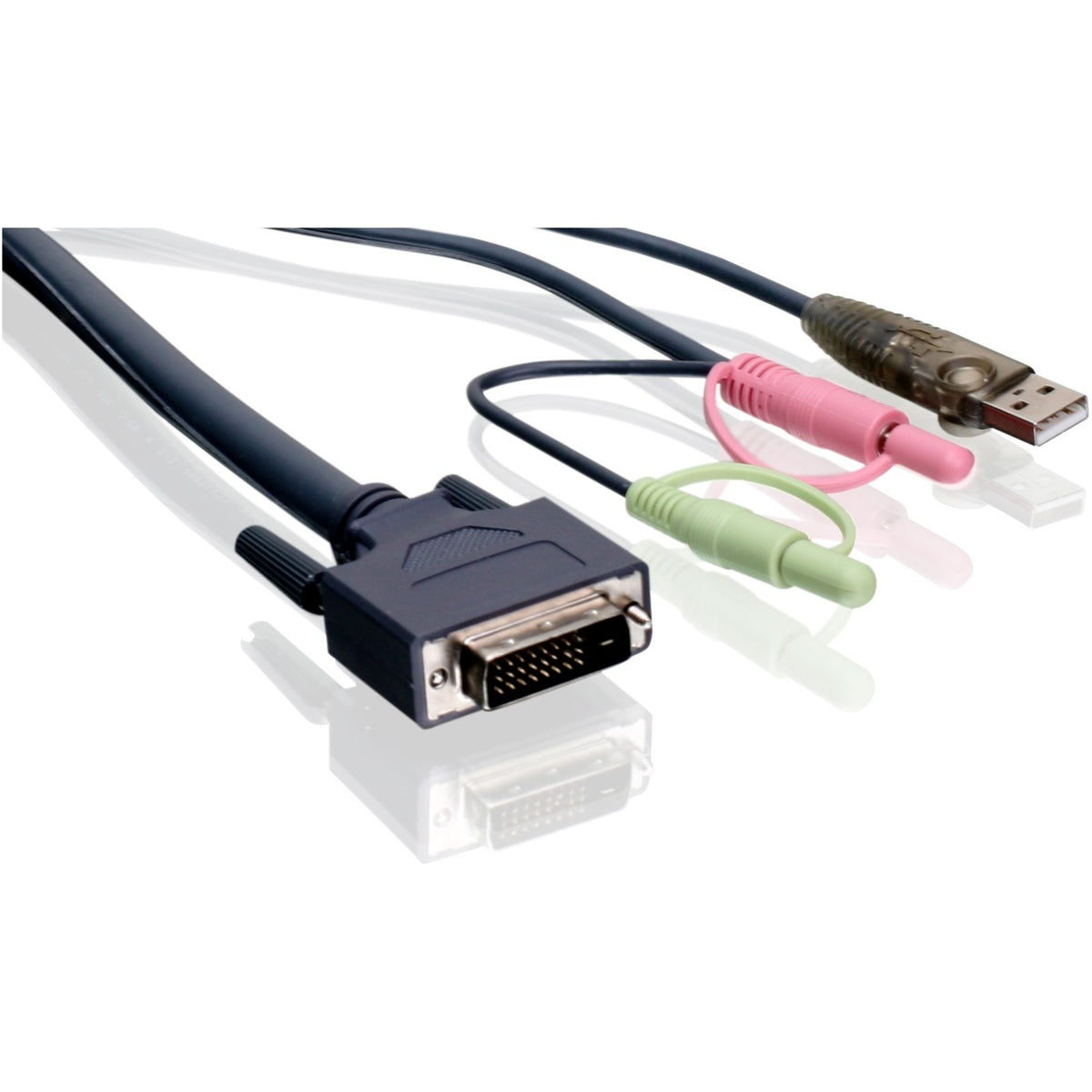 IOGEAR 6' Dual-Link DVI KVM Cable, with USB and Audio/Mic, TAA Compliant - G2L7D02UDTAA