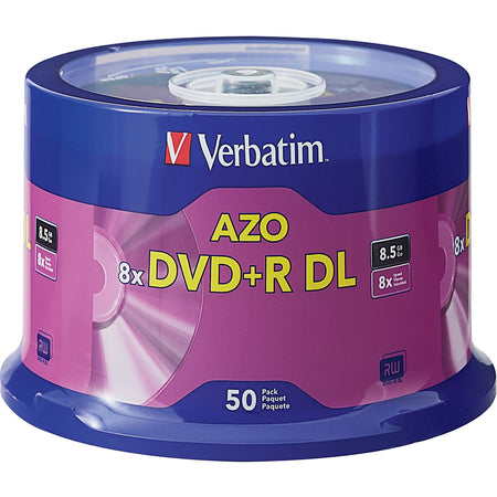 Verbatim DVD Recordable Media - DVD+R DL - 8x - 8.50 GB - 50 Pack Spindle - 97000