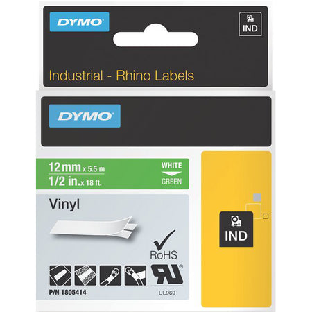 Dymo White 0n Green Color Coded Label - 1805414
