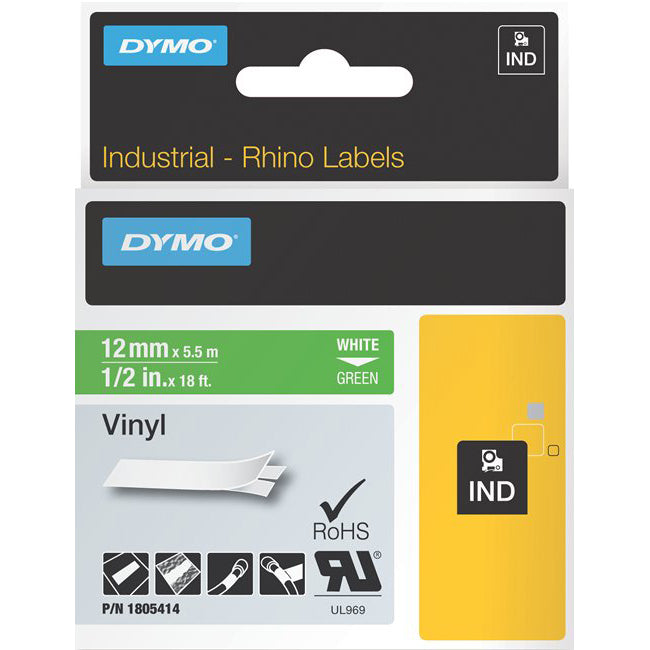 Dymo White 0n Green Color Coded Label - 1805414