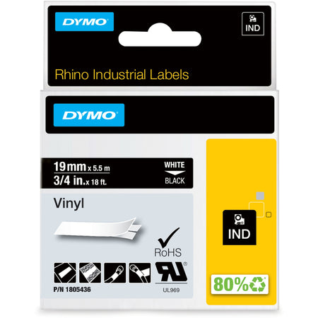 Dymo Colored 3/4" Vinyl Label Tape - 1805436