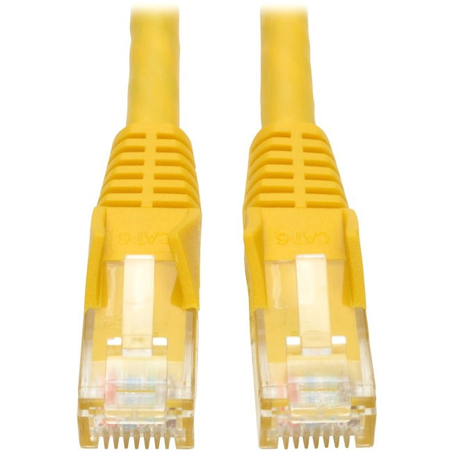 Eaton Tripp Lite Series Cat6 Gigabit Snagless Molded (UTP) Ethernet Cable (RJ45 M/M), PoE, Yellow, 4 ft. (1.22 m) - N201-004-YW