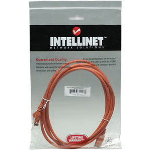 Intellinet Network Solutions Cat6 UTP Network Patch Cable, 10 ft (3.0 m), Orange - 342278