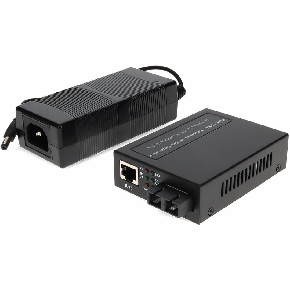 AddOn 10/100Base-TX(RJ-45) to 100Base-LX(SC) SMF 1310nm 20km POE Media Converter - ADD-FMCP-LX-2SC