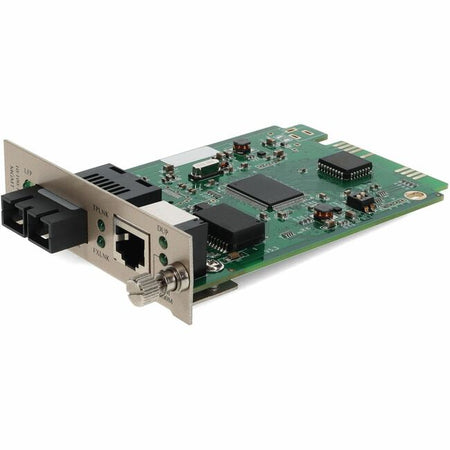 AddOn 10/100/1000Base-TX(RJ-45) to 1000Base-LX(SC) SMF 1310nm 20km Media Converter Card for our rack or Standalone Systems - ADD-MCC1GSM20