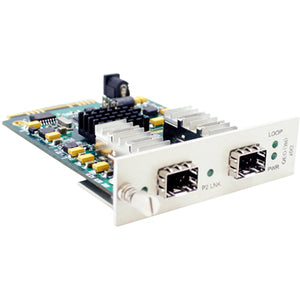 AddOn 125M to 4G OEO Converter with 2 Open SFP Slots Media Converter Card for our rack or Standalone Systems - ADD-MCC4G2SFP