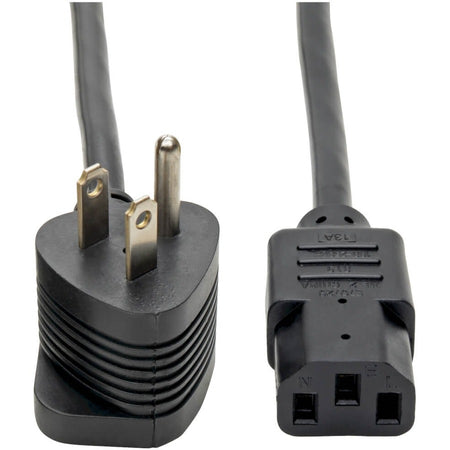 Tripp Lite by Eaton Piggyback Extension Cord NEMA 5-15P/5-15R to C13 - 13A 125V 16 AWG 6 ft. (1.83 m) Black - P006-006-515MF