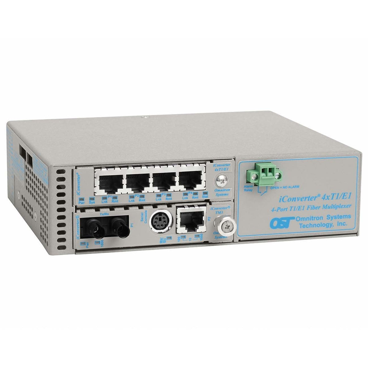 iConverter MUX/M Ethernet 4xT1/E1 Fiber Multiplexer ST Multimode 550m - 8820N-0-B