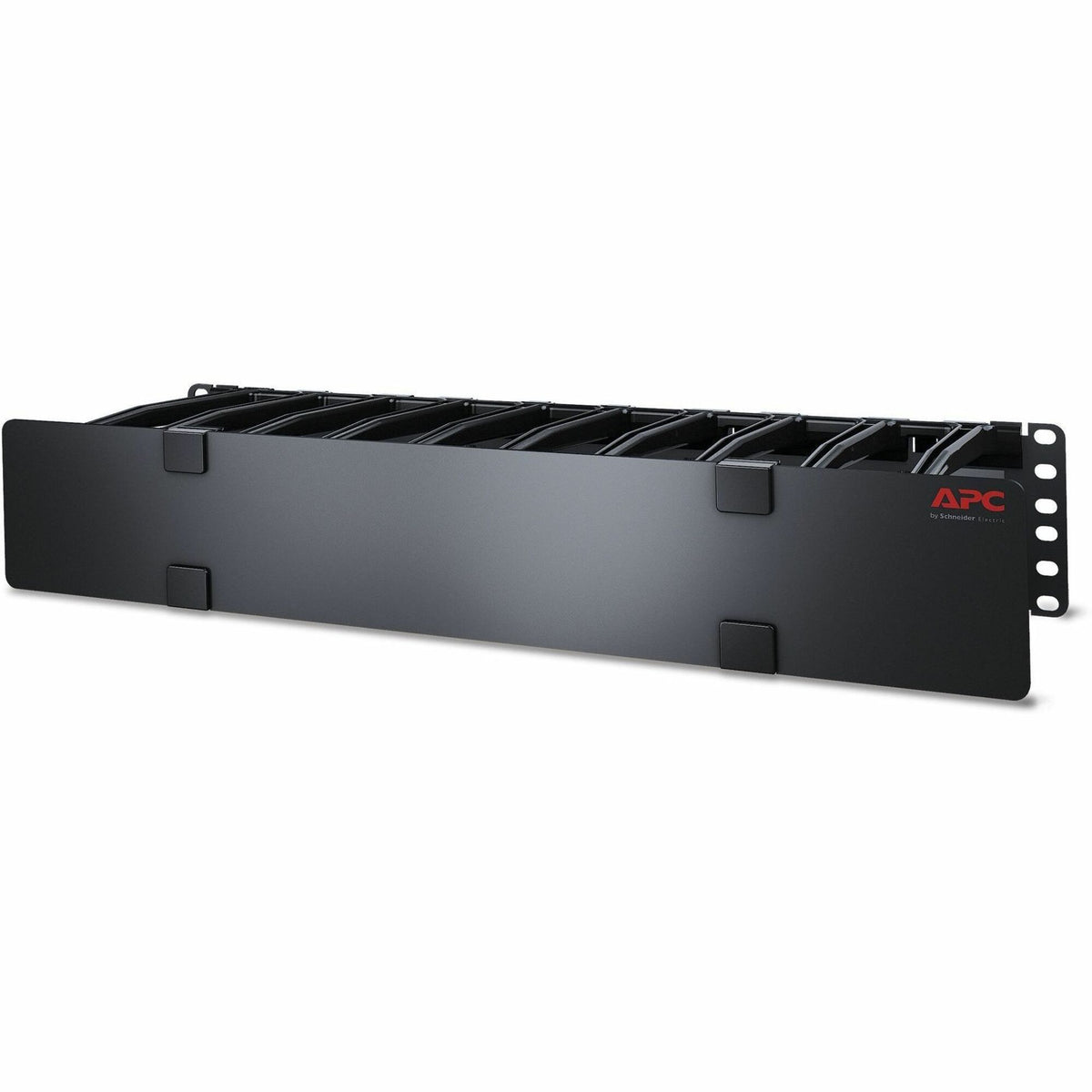 APC NetShelter Cable Management, Horizontal Cable Manager, 2U, with Cable Tie, Single Side with Cover, 482 x 89 x 165 mm - AR8603A