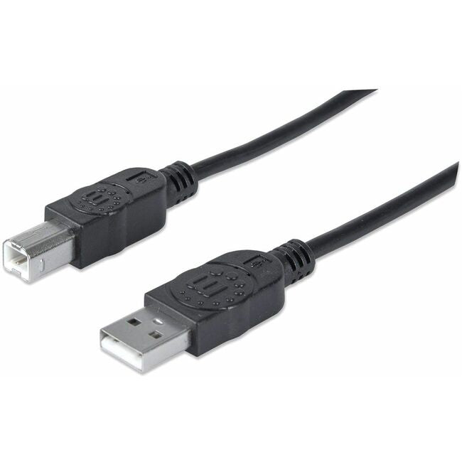 USB-A to USB-B Cable, 3m, Male to Male, 480 Mbps (USB 2.0), Hi-Speed USB, Black, Lifetime Warranty, Equivalent to USB2HAB3M. - 333382