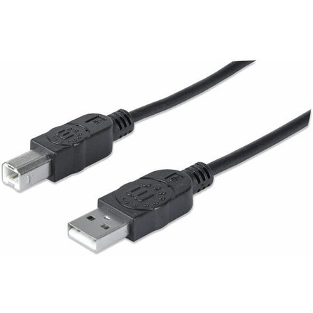 USB-A to USB-B Cable, 3m, Male to Male, 480 Mbps (USB 2.0), Hi-Speed USB, Black, Lifetime Warranty, Equivalent to USB2HAB3M. - 333382