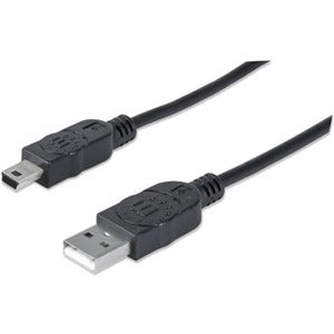 USB-A to Mini-USB Cable, 1.8m, Male to Male, 480 Mbps (USB 2.0), Hi-Speed USB, Black, Lifetime Warranty, Equivalent to USB2HABM2M (except 20cm shorter) - 333375