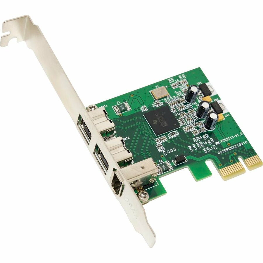 SYBA Multimedia Combo 2x 1394b + 1x 1394a Firewire Ports PCI-Express Controller Card, TI Chipset - SY-PEX30016